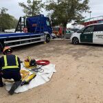 MADRID.-VÍDEO: Sucesos.- Muere un trabajador aplastado por una grúa en una obra de Mejorada del Campo