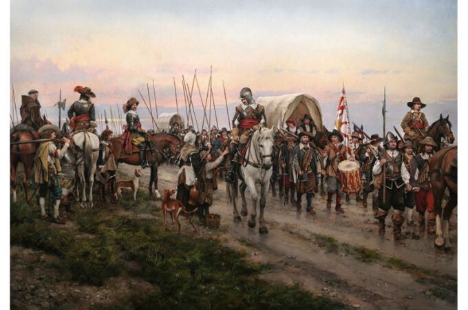 Cuadro de Augusto Ferrer Dalmau titulado "El Camino Español"