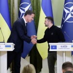 New NATO Secretary General Mark Rutte meets Ukrainian President Zelensky in Kyiv