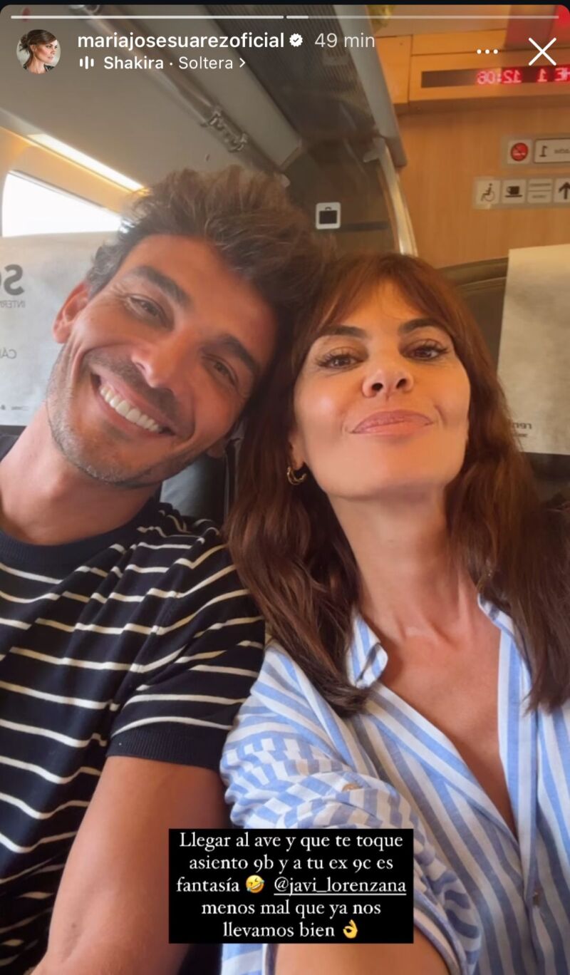 María José Suárez se reencuentra con su ex, Javier Lorenzana, en el AVE