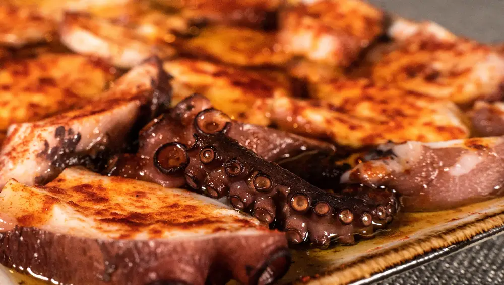 Pulpo a feira del restaurante Los Montes de Galicia