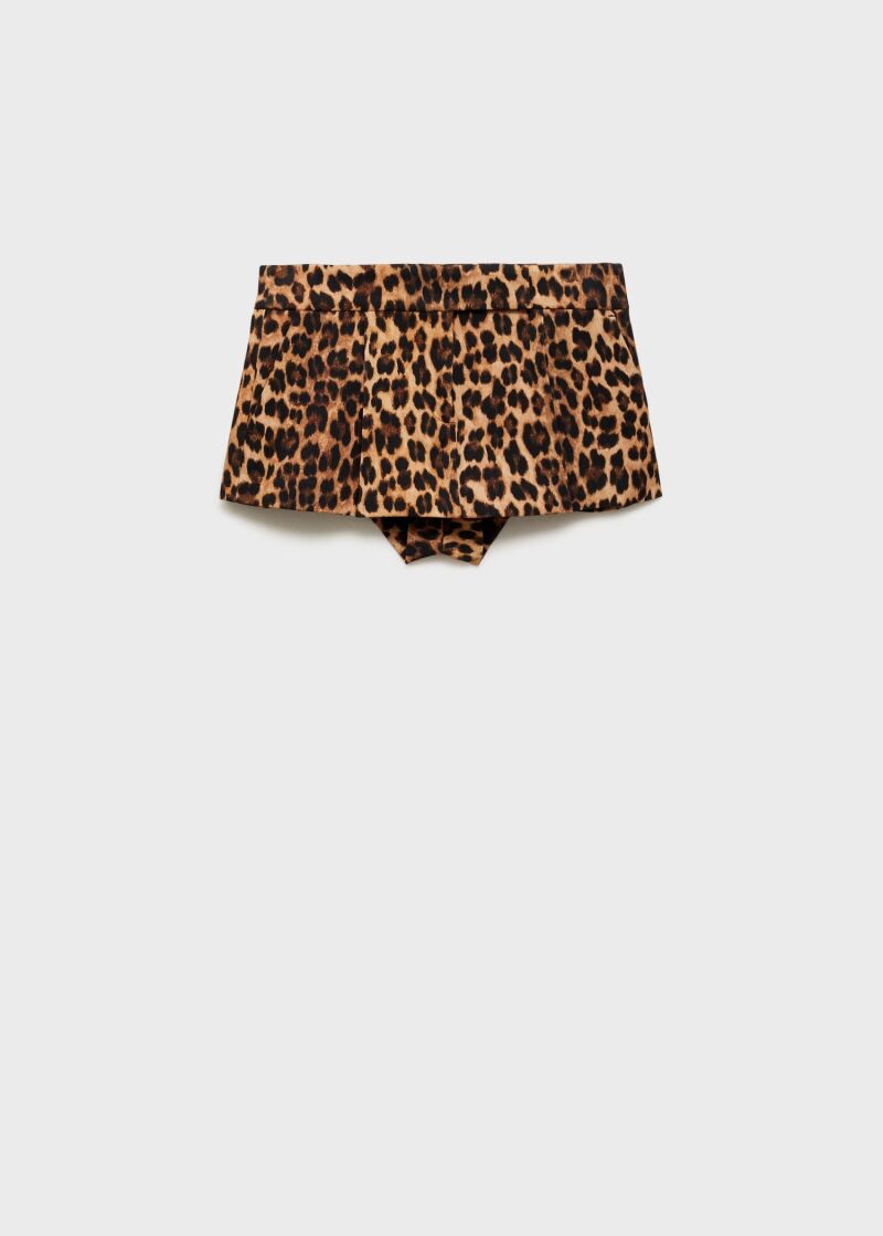 Falda pantalón de leopardo, de Mango (35,99 euros)