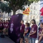 Detenidos tres militantes de Arran por dañar la fachada de la Generalitat durante la Diada