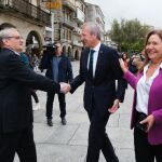 El presidente gallego, hoy, en Vigo. 