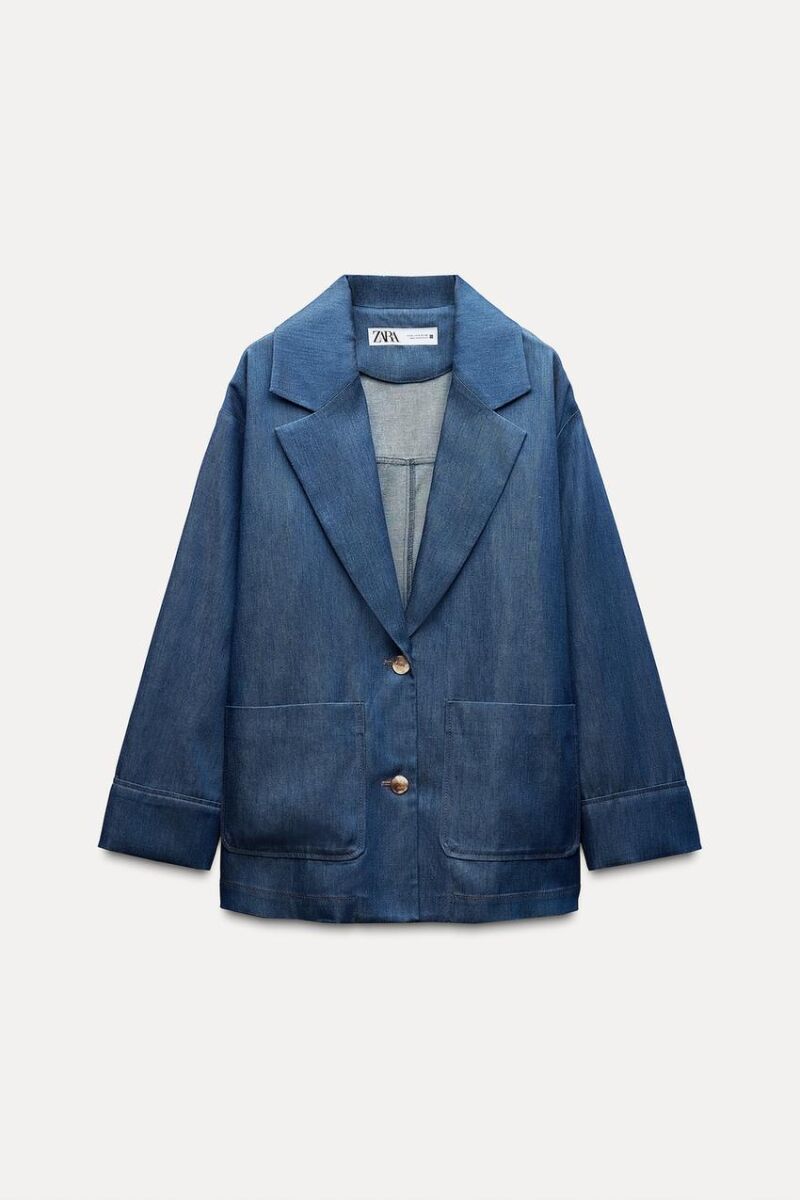 Blazer oversize efecto denim