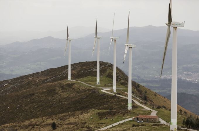 Parque eólico del Monte Oiz (Bizkaia). 