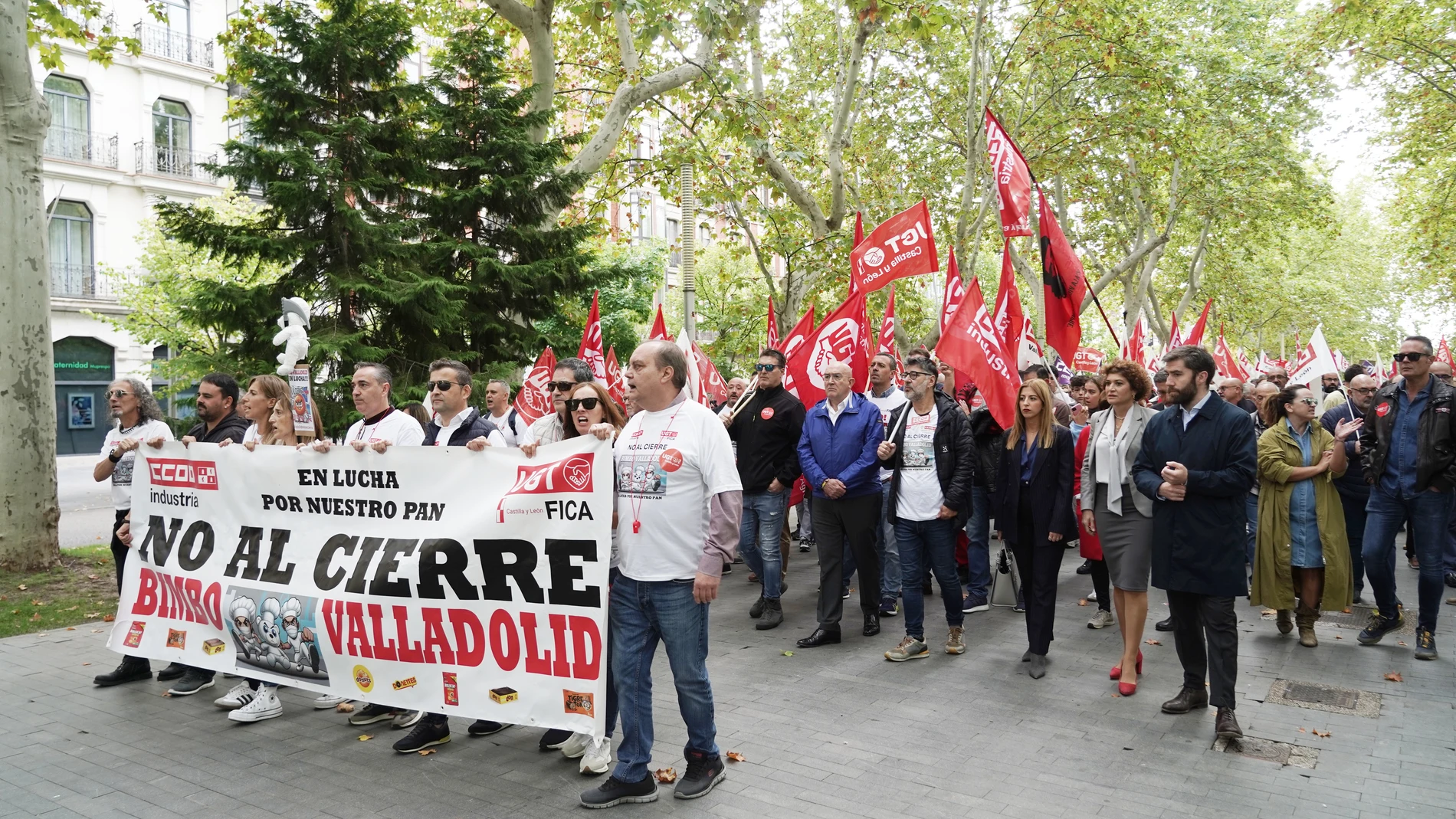 Manifestación en Valladolid por el cierre de Bimbo