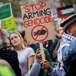 National march 'One year on: end genocide in Gaza, stop arming Israel'