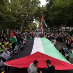 Manifestación en Madrid a favor de Palestina