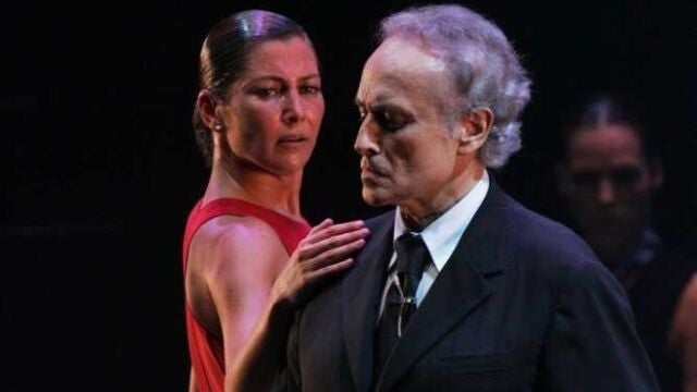 Sara Baras y Josep Carreras en un ensayo del espectáculo