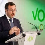 Rueda de prensa del portavoz nacional de Vox, José Antonio Fúster