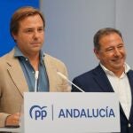 Antonio Repullo y Ricardo Sánchez en la sede del PP-A