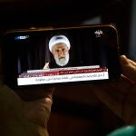 Hezbollah deputy leader Naim Qassem holds televised speech