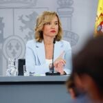 Rueda de prensa posterior a la reunión del Consejo de Ministros con la intervención de Pilar Alegría y Yolanda