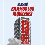 Cartel de la Manifestación contra la subida de los alquileres en Madrid