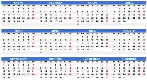 Este es el calendario laboral de España en 2025 por cada región: puentes y festivos.