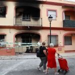 Vivienda incendiada en Guillena (Sevilla)