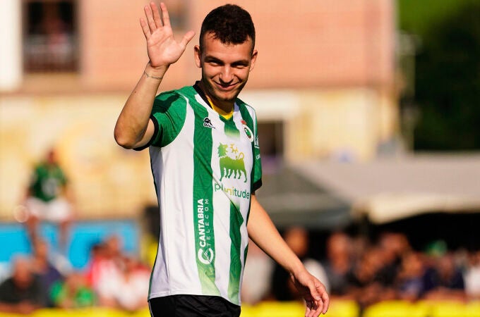 Inigo Vicente con el Racing de Santander