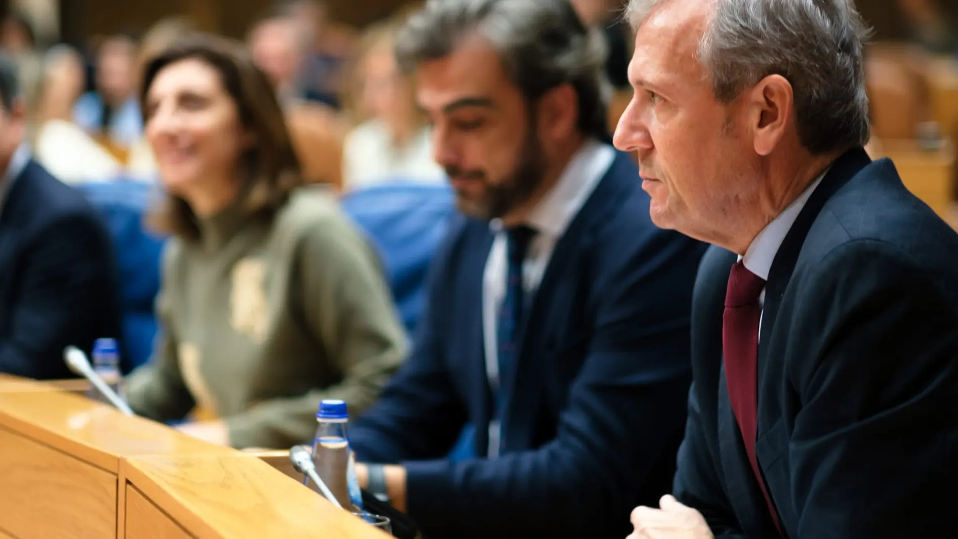 Rueda, hoy, en el Parlamento.