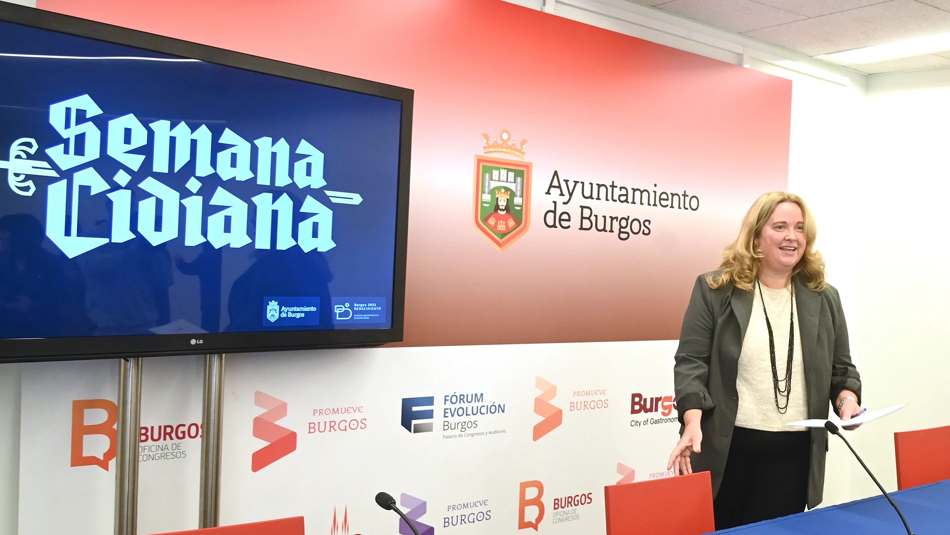 La alcaldesa de Burgos, Cristina Ayala, realiza un balance de la Semana Cidiana