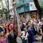 Imagen de la procesión cívica que centró ayer en Valencia los actos del 9 d'Octubre