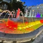Fuente situada en la glorieta de Bilbao