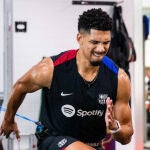 Ronald Araujo en el gimnasio de la Ciutat Esportiva Joan Gamper