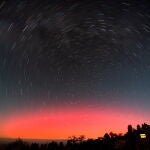 Se observan auroras boreales desde la isla de La Palma