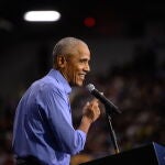 Former US President Obama hits campaign trail for Vice President Harris