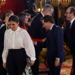 Teresa Urquijo en la recepción de la Fiesta Nacional en el Palacio Real. 