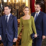 Manuela Villena, una de las mujeres mejor vestidas en la recepción del Día de la Hispanidad.