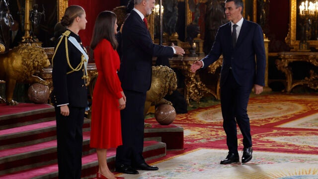 Recepción de los reyes de España con motivo del día de la Fiesta Nacional de España