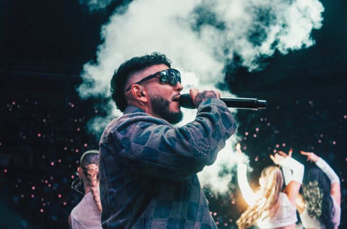 Omar Montes durante su concierto en Vistalegre