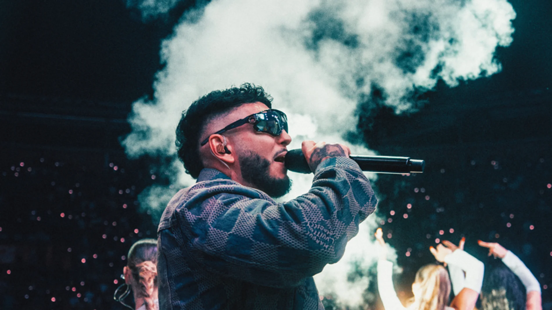 Omar Montes durante su concierto en Vistalegre