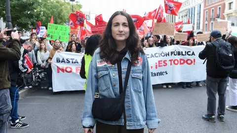 La portavoz del Sindicato de Estudiantes, Carol Latorre