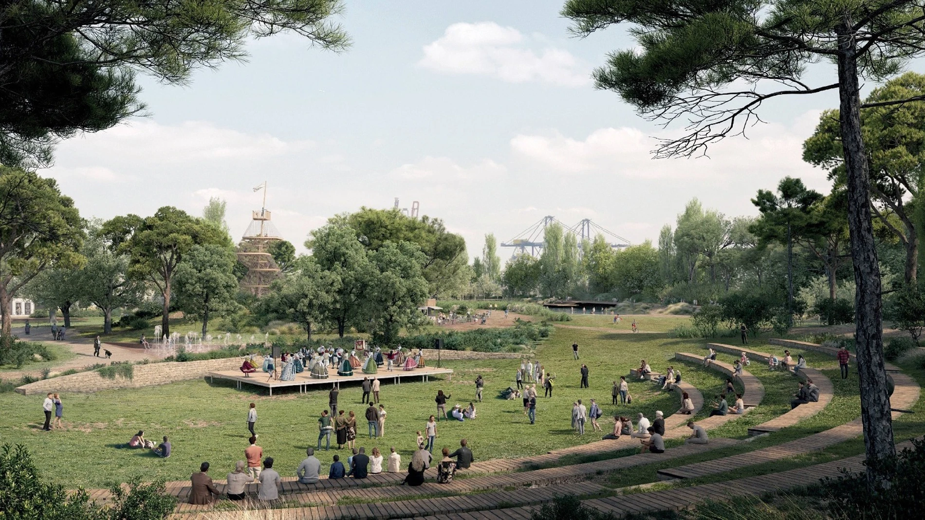 Las nuevas islas del Jardín del Turia de Valencia empiezan a definirse
