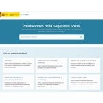 Vista de la nueva página web de la Seguridad Social