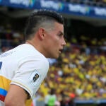 James Rodríguez en el partido reciente frente a Chile por Eliminatorias Sudamericanas