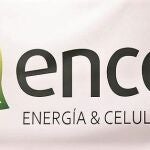 Panel con el logo de Ence