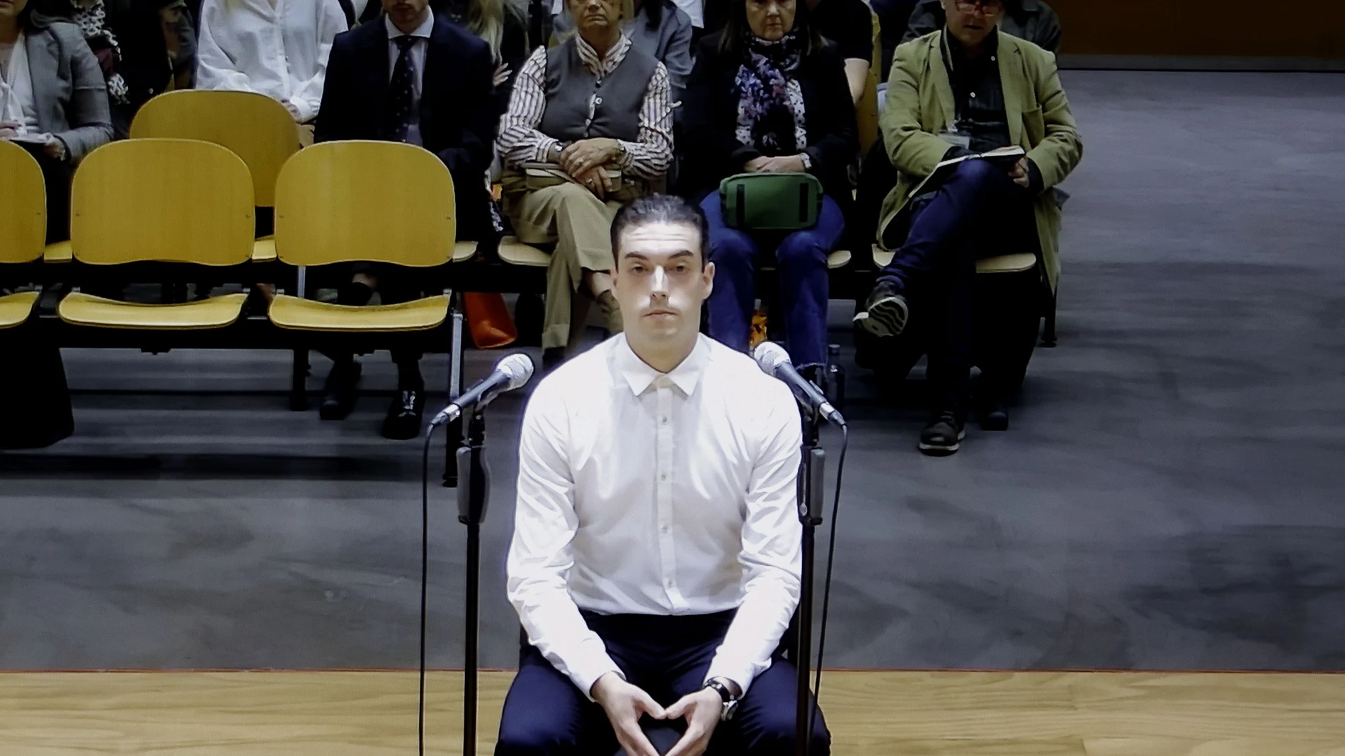Alejandro Míguez, testificando en la Audiencia Provincial de A Coruña.