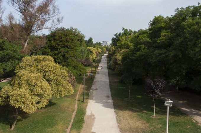 El Jardí del Turia cruza la ciudad de Valencia