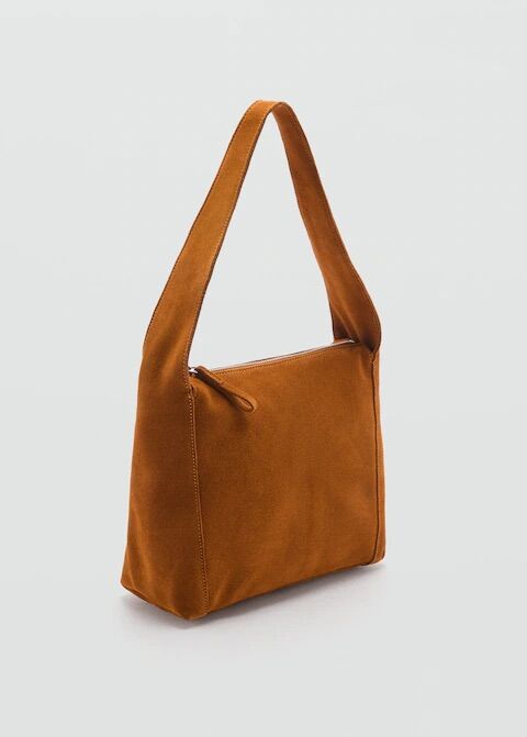 Bolso de ante de hombro.