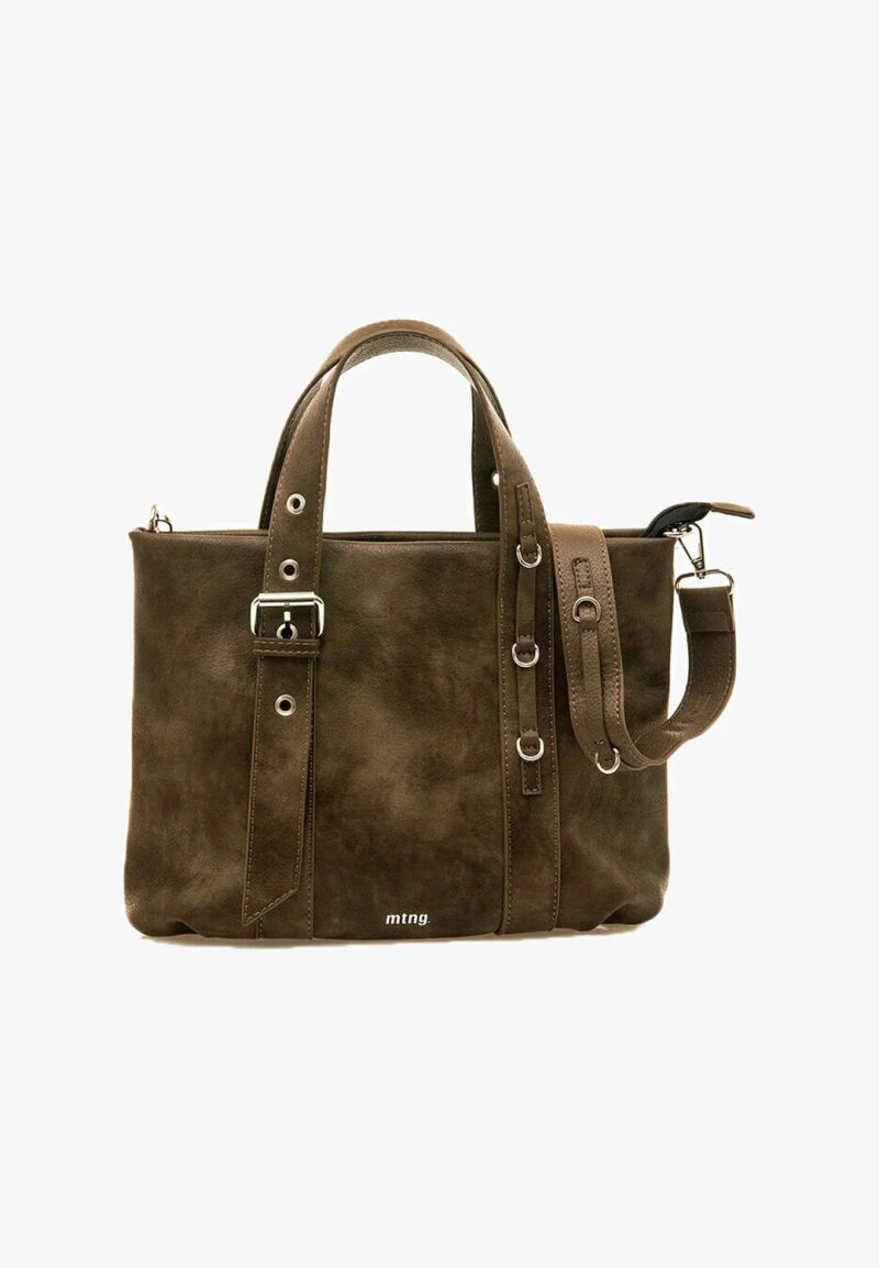 Bolso de ante de mano.