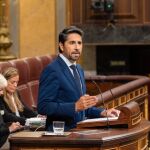 El dipuado del PP por Zamora, Óscar Ramajo, durante su intervención en el Congreso
