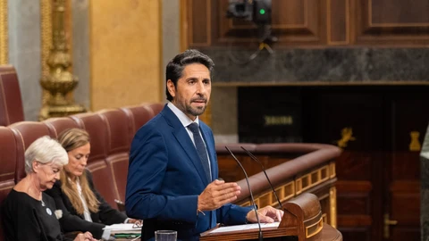El dipuado del PP por Zamora, Óscar Ramajo, durante su intervención en el Congreso