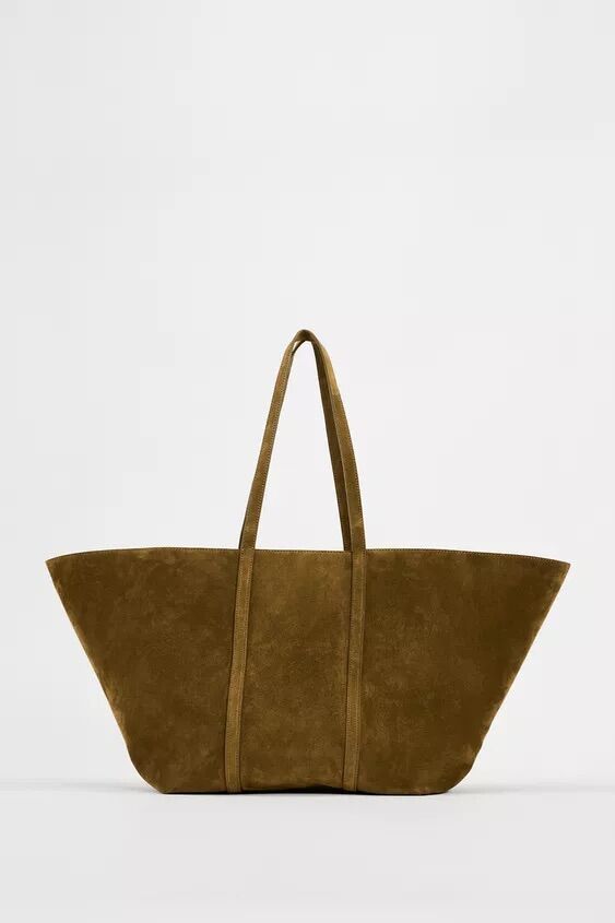 Bolso de ante al estilo shopper.