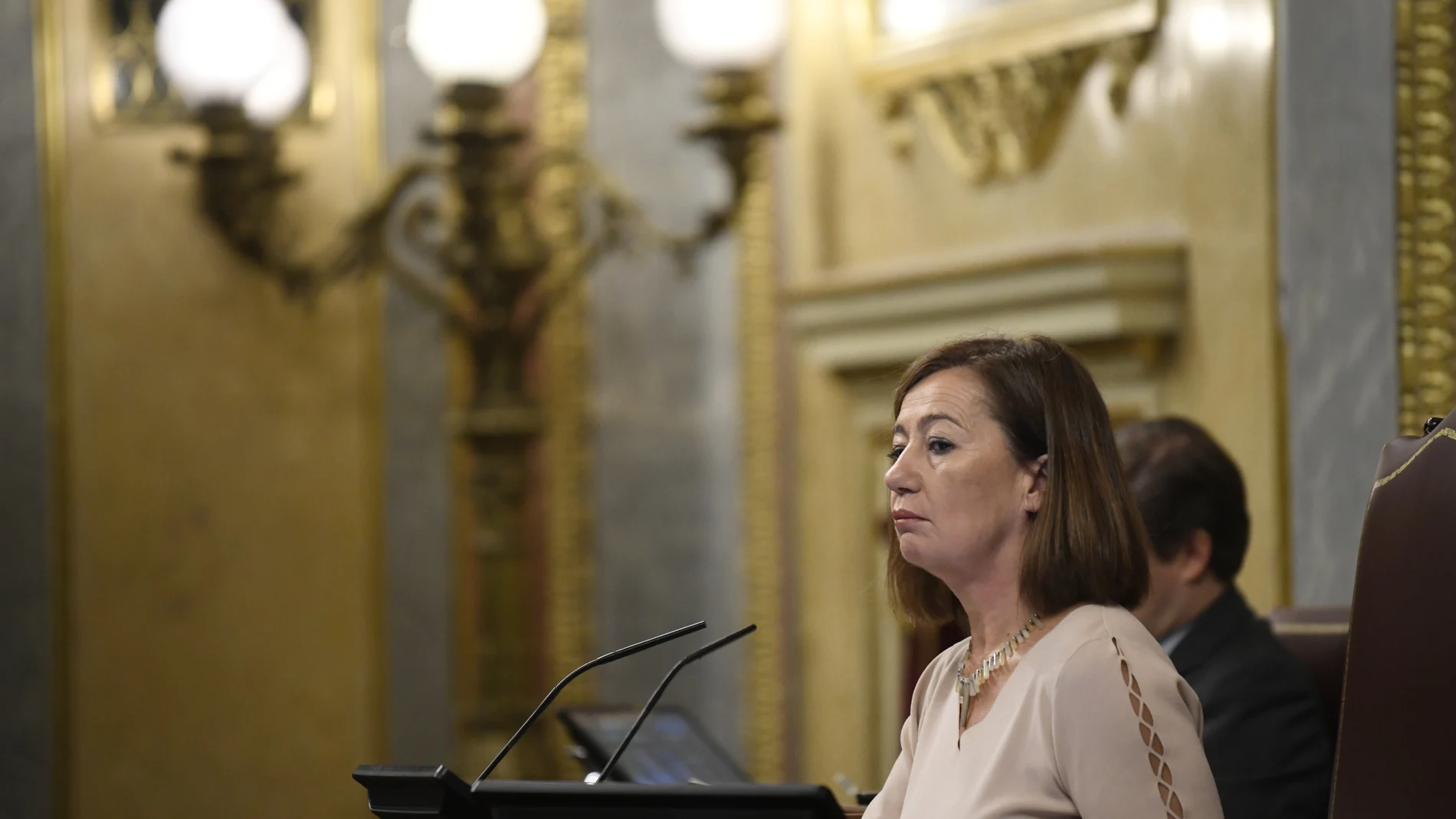 La presidenta del Congreso, Francina Armengol, durante una sesión de control al Gobierno, en el Congreso de los Diputados