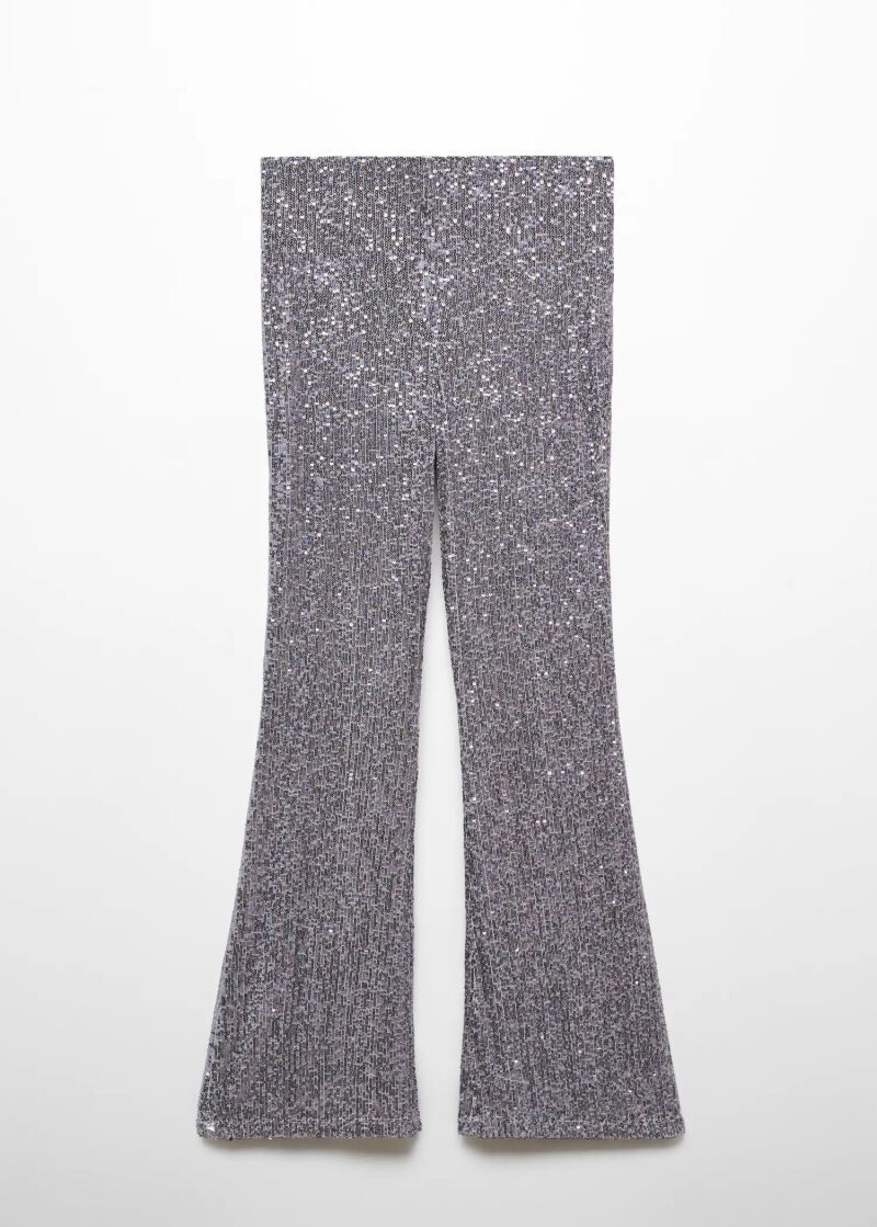 Pantalones de lentejuelas en gris.