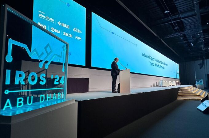 El consejero de Digitalización, Miguel López-Valverde, este fin de semana en el evento IROS 2024 en Abu Dabi (Emiratos Árabes Unidos)