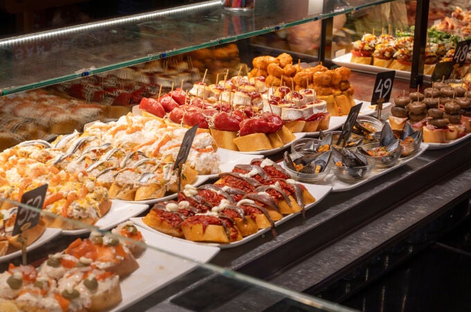 Los famosos pintxos en Bilbao